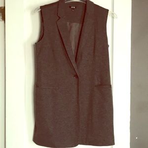 Long gray vest